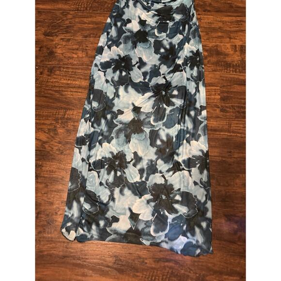 Persaya Floral Sleeveless Dress Blue Maxi Size XL - Picture 2 of 11